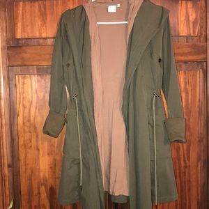 Earthbound khaki olive layered jacket